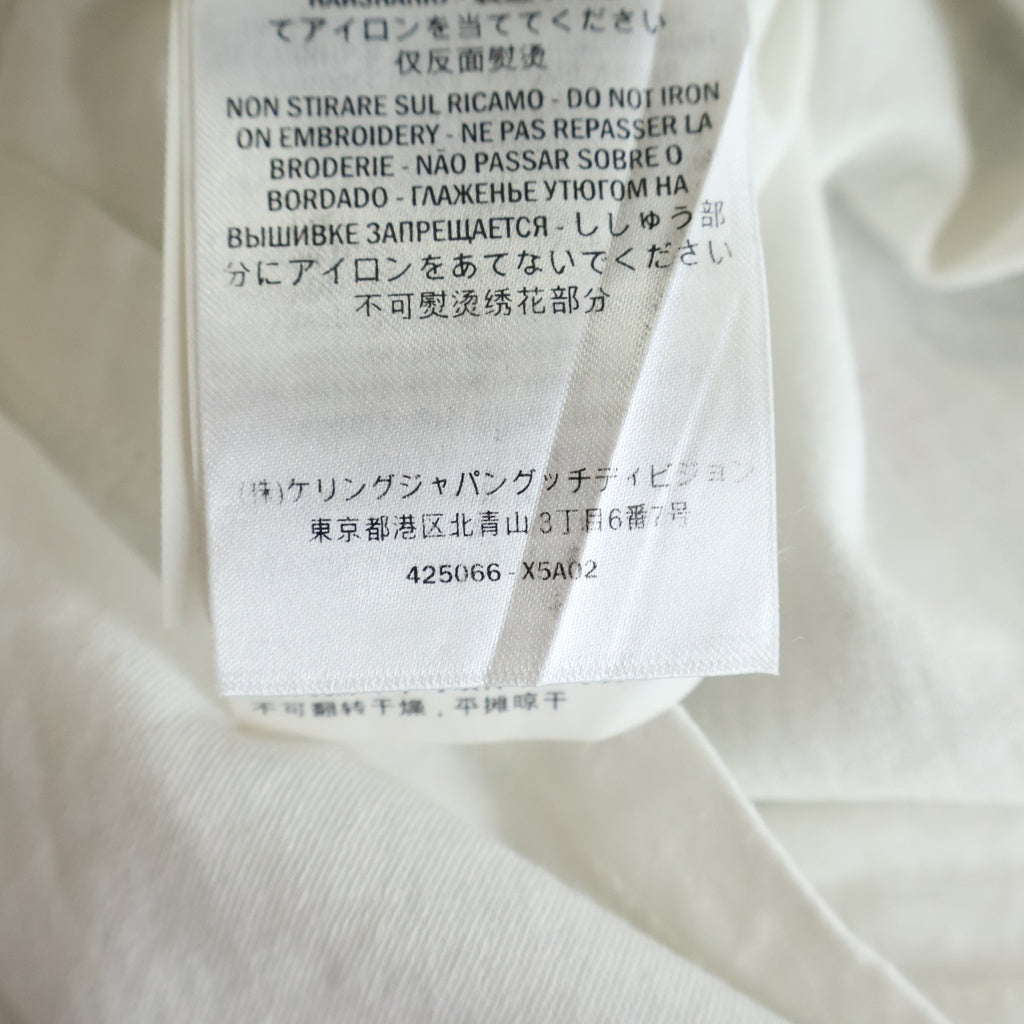 GUCCI(グッチ) Floral Blouse スパンコールリボン 半袖Tシャツ ブラウス レディース ホワイト 425066 X5A02