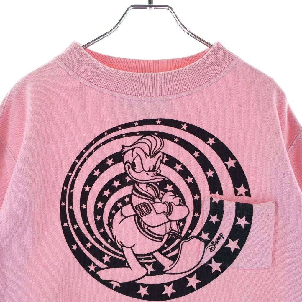 GUCCI(グッチ) ×Disney Sweatshirt ディズニー ドナルドダック クルーネックスウェットトレーナー ピンク レディース 469250 X3N12