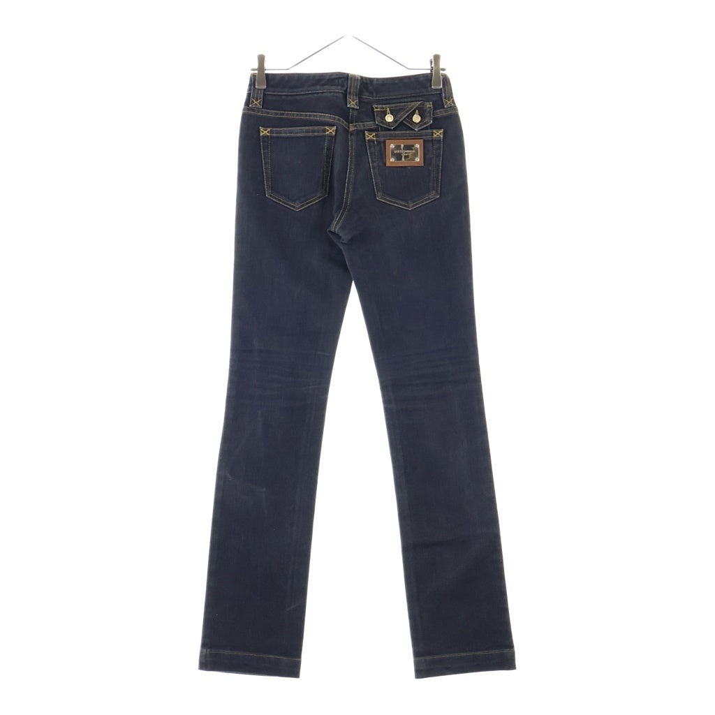 DOLCE & GABBANA(ドルチェアンドガッバーナ) Denim Pants ジップフライ デニムスキニーパンツ ブラック レディース F3X6ED G8409