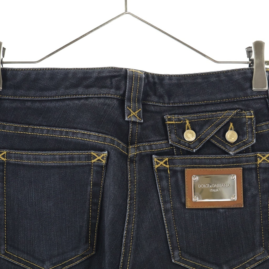 DOLCE & GABBANA(ドルチェアンドガッバーナ) Denim Pants ジップフライ デニムスキニーパンツ ブラック レディース F3X6ED G8409