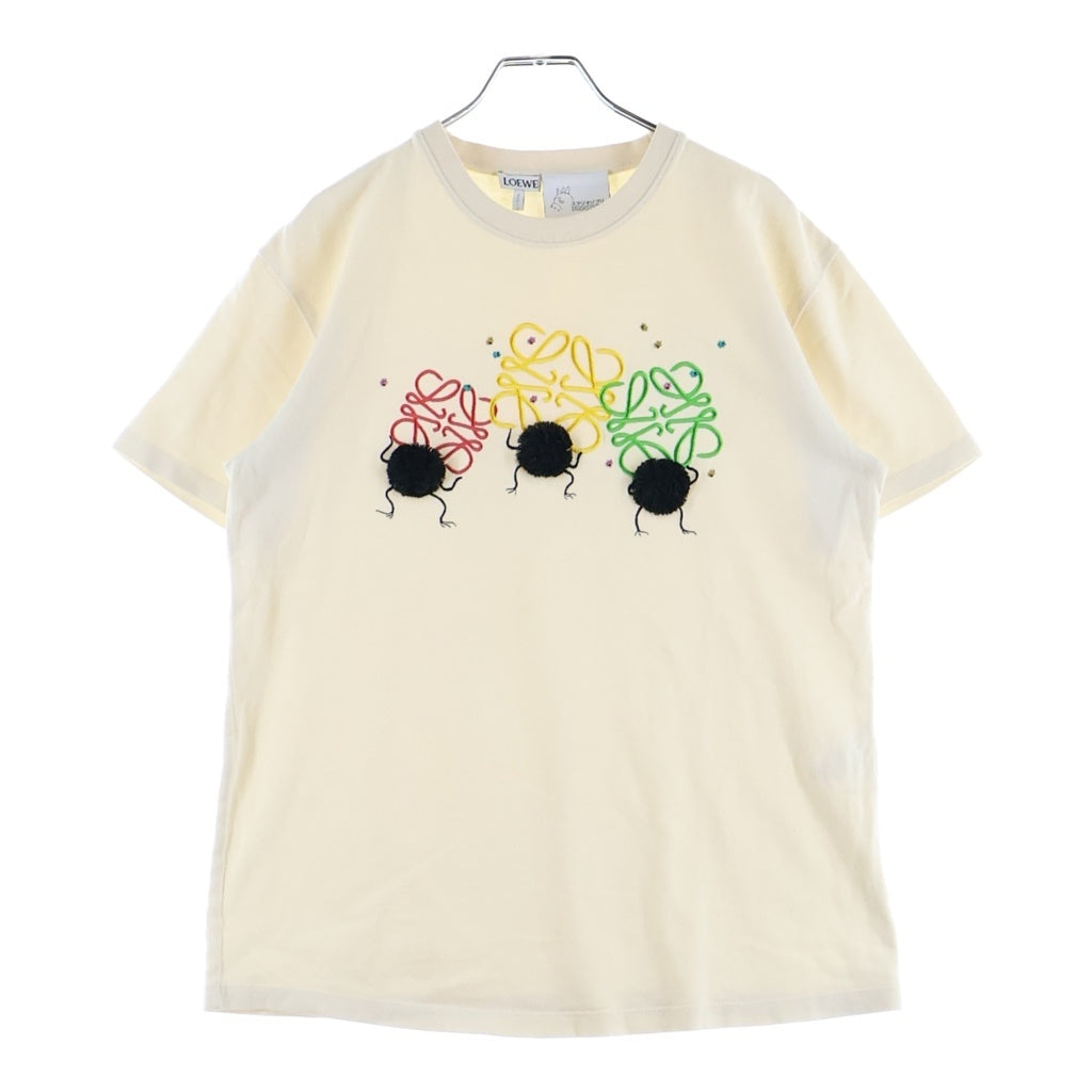 LOEWE(ロエベ) ×千と千尋の神隠し ススワタリ アナグラム刺繍 半袖Tシャツ アイボリー S928Y22X02