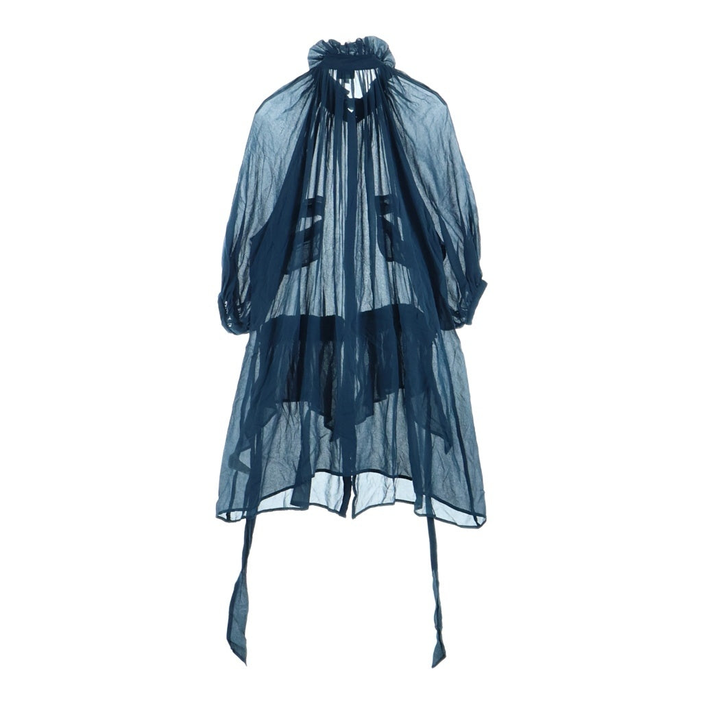 DOLCE & GABBANA(ドルチェアンドガッバーナ) Frill Dress シフォン シルク フリルワンピース ドレス ブルー レディース SN0293