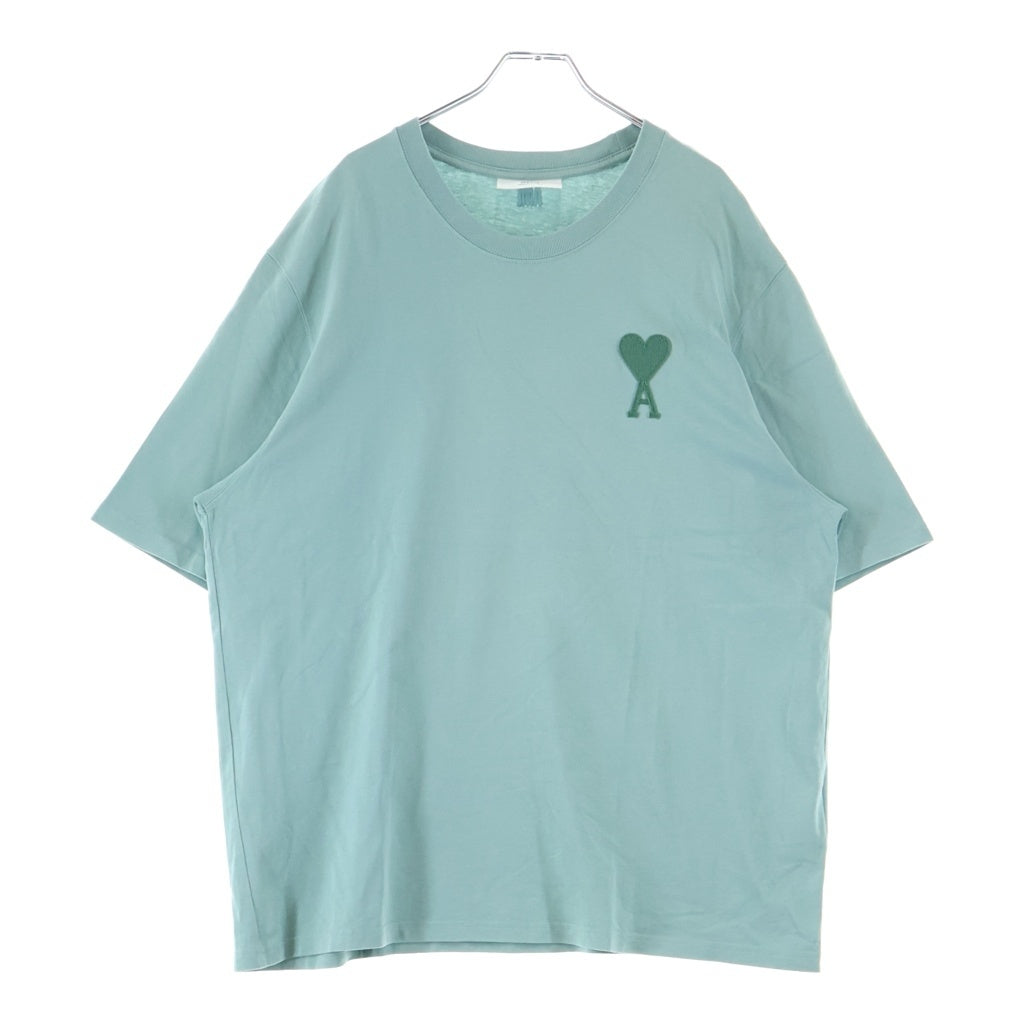 AMI Alexandre Mattiussi(アミアレクサンドルマテュッシ) T-Shirt ハートロゴ刺繍 半袖Tシャツ グリーン E21HJ128.726
