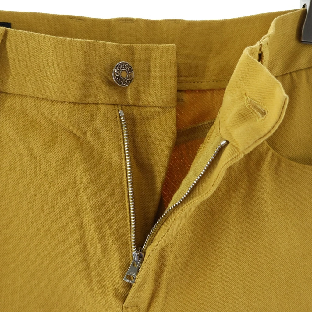GUCCI(グッチ) 1953 Pants コットン 5ポケットパンツ イエロー 314400 XZ848