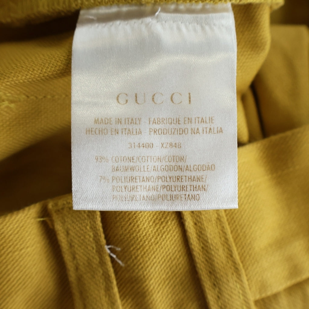 GUCCI(グッチ) 1953 Pants コットン 5ポケットパンツ イエロー 314400 XZ848