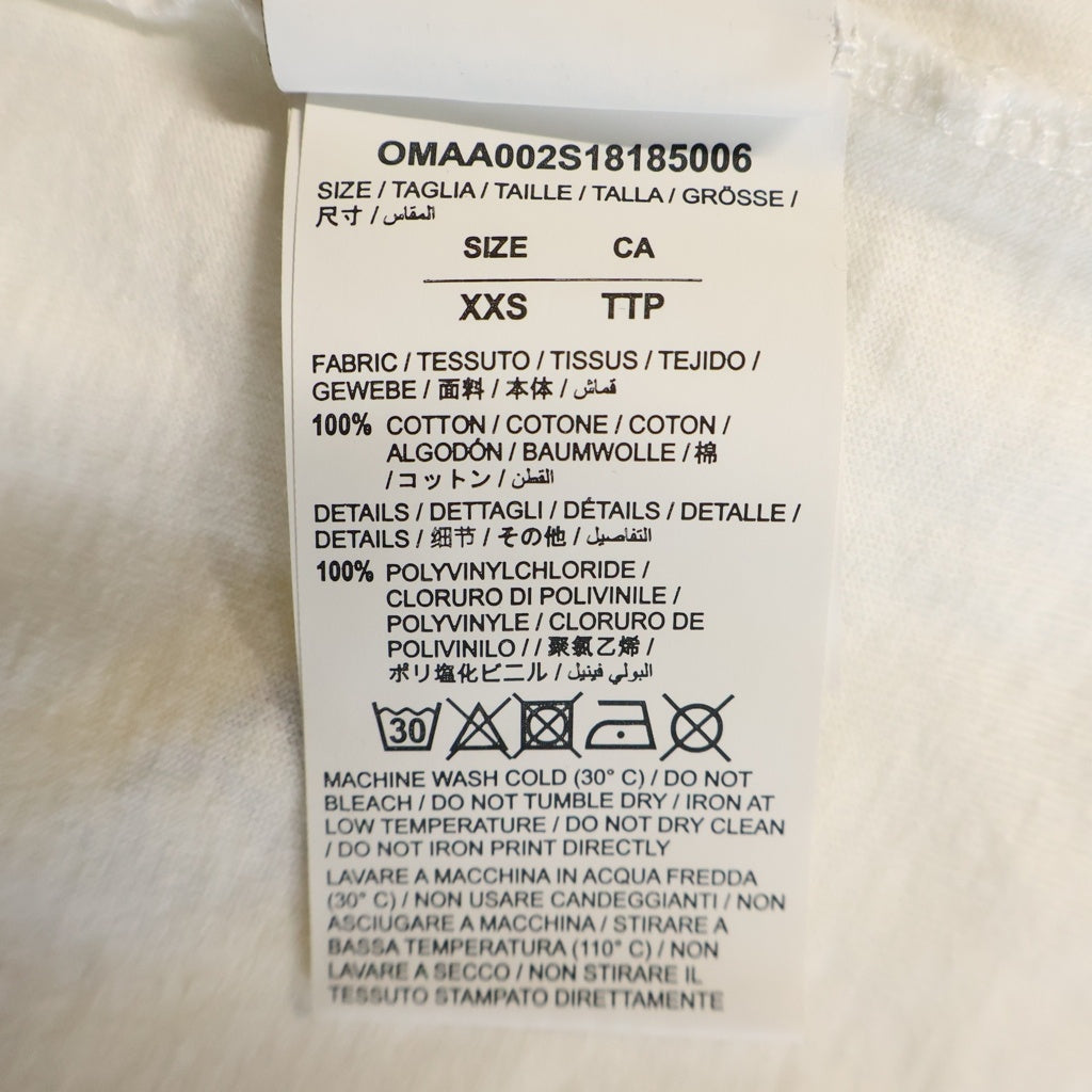 OFF-WHITE(オフホワイト) 18SS Fire Tape T-Shirt 半袖Tシャツ ホワイト OMAA002S18185006