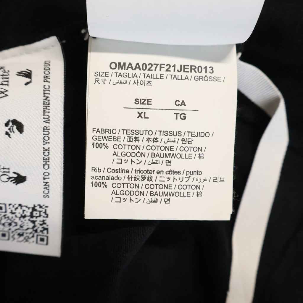 OFF-WHITE(オフホワイト) 21AW Caravaggio Arrow S/S Slim Tee カラヴァッジョ 半袖Tシャツ ブラック OMAA027F21JER013