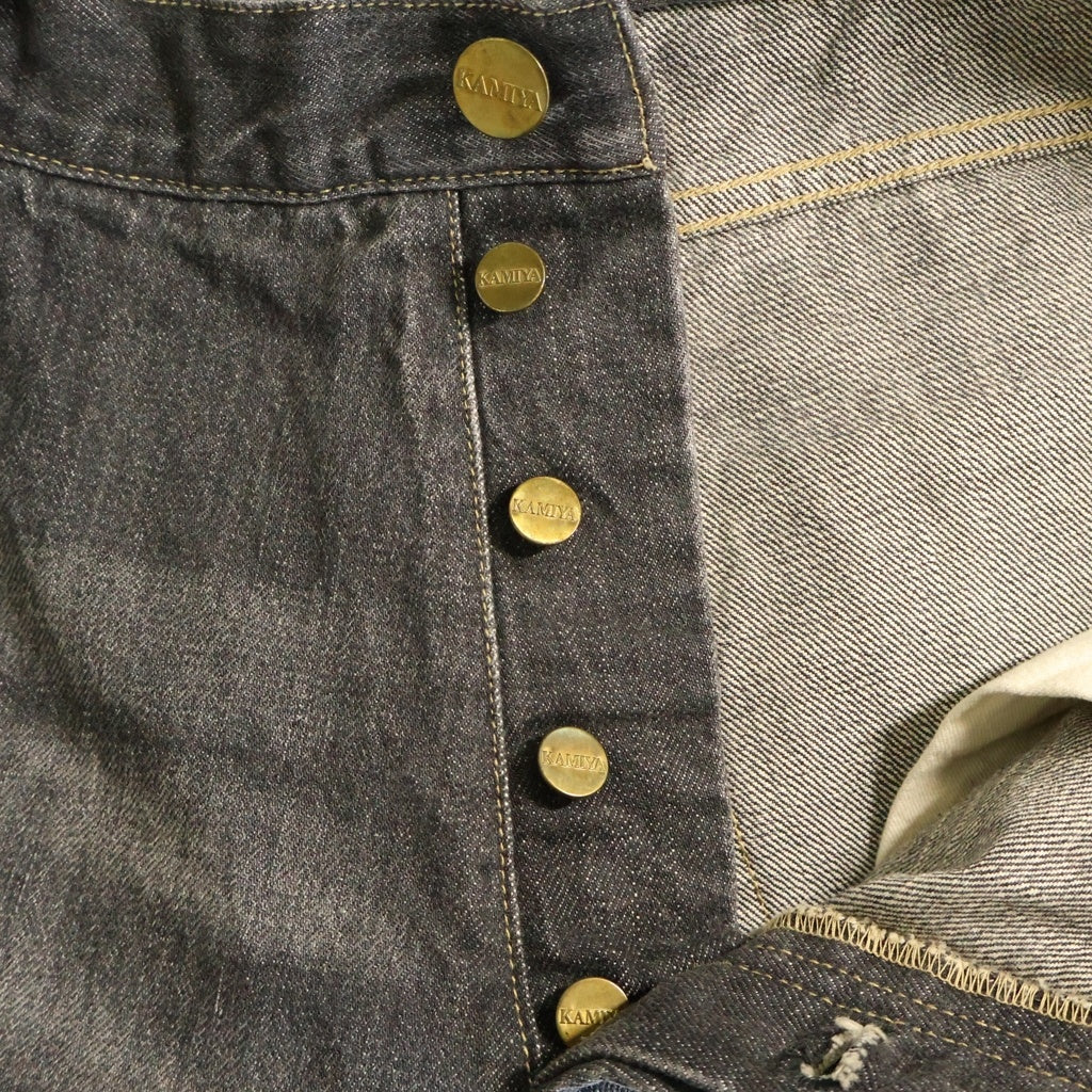 KAMIYA(カミヤ) Denim Wide Pants G14PT036 ダメージ加工 デニムワイド パンツ ブラック