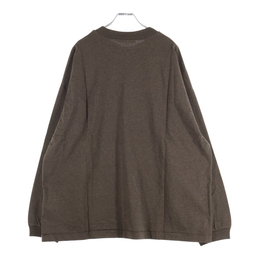 FEAR OF GOD ESSENTIALS(フィアオブゴッド エッセンシャルズ) L/S T-SHIRT ラバーロゴ 長袖Tシャツ ロンT ブラウン