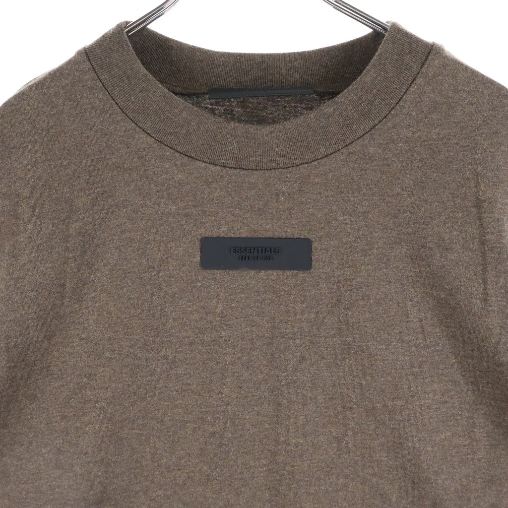 FEAR OF GOD ESSENTIALS(フィアオブゴッド エッセンシャルズ) L/S T-SHIRT ラバーロゴ 長袖Tシャツ ロンT ブラウン