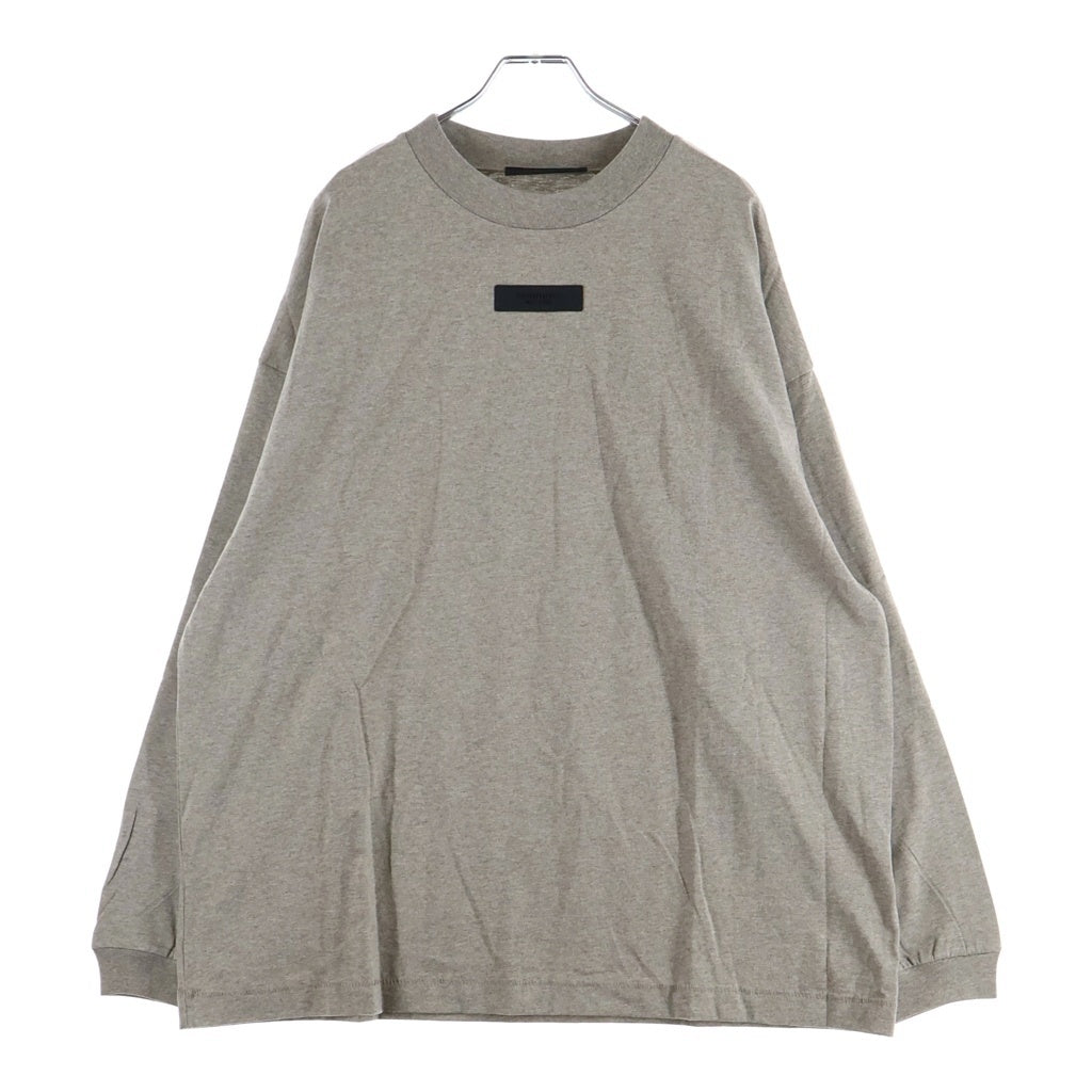 FEAR OF GOD ESSENTIALS(フィアオブゴッド エッセンシャルズ) L/S T-SHIRT ラバーロゴ 長袖Tシャツ ロンT グレー