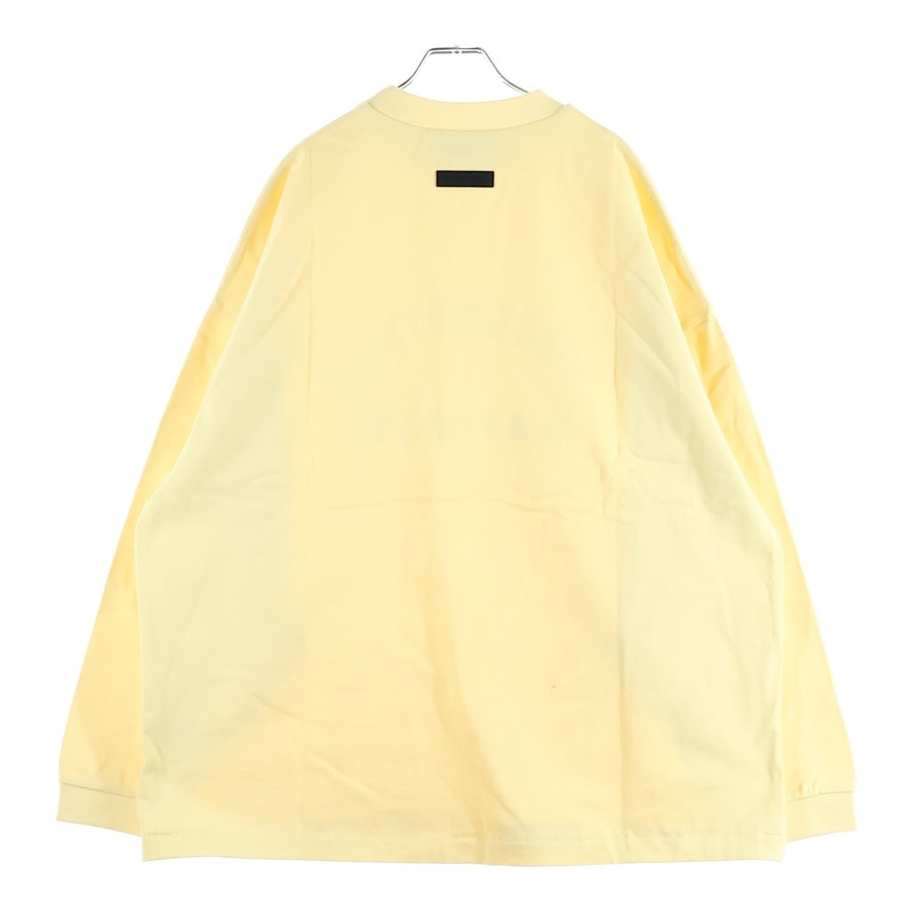 FEAR OF GOD ESSENTIALS(フィアオブゴッド エッセンシャルズ) HEAVY L/S T-SHIRT ラバーロゴ ヘビーオンス長袖Tシャツ ロンT イエロー
