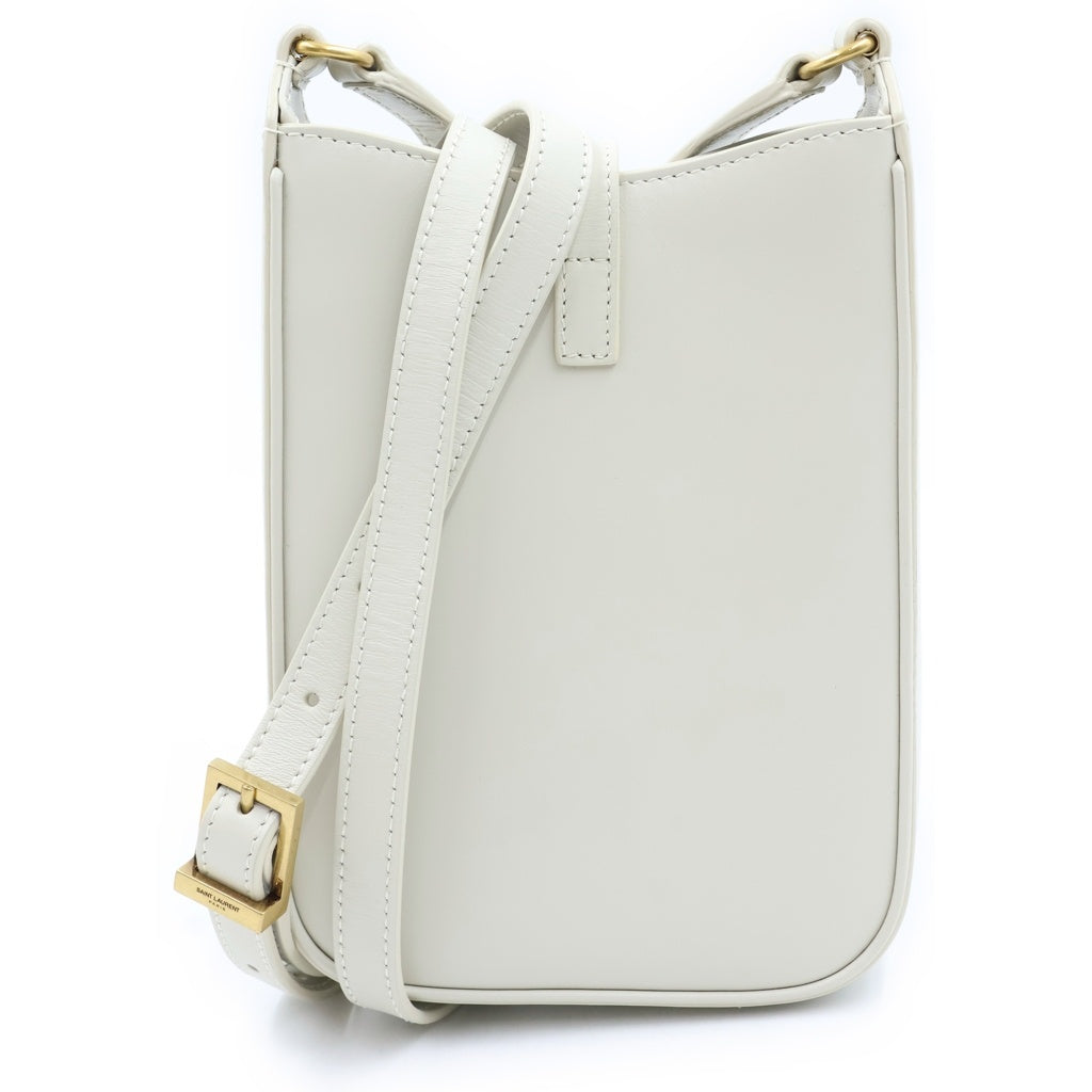 SAINT LAURENT PARIS(サンローランパリ) Le 5 A 7 カサンドラ レザーショルダーバッグ アイボリー 735214 レディース