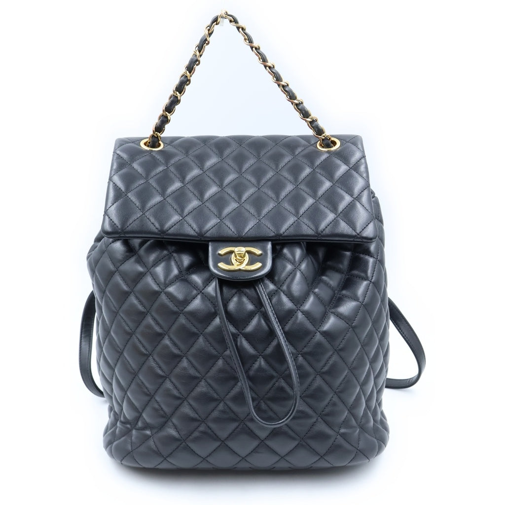 CHANEL(シャネル) マトラッセ ココマーク リュック デイパック バックパック ブラック/ゴールド 24726186 レディース