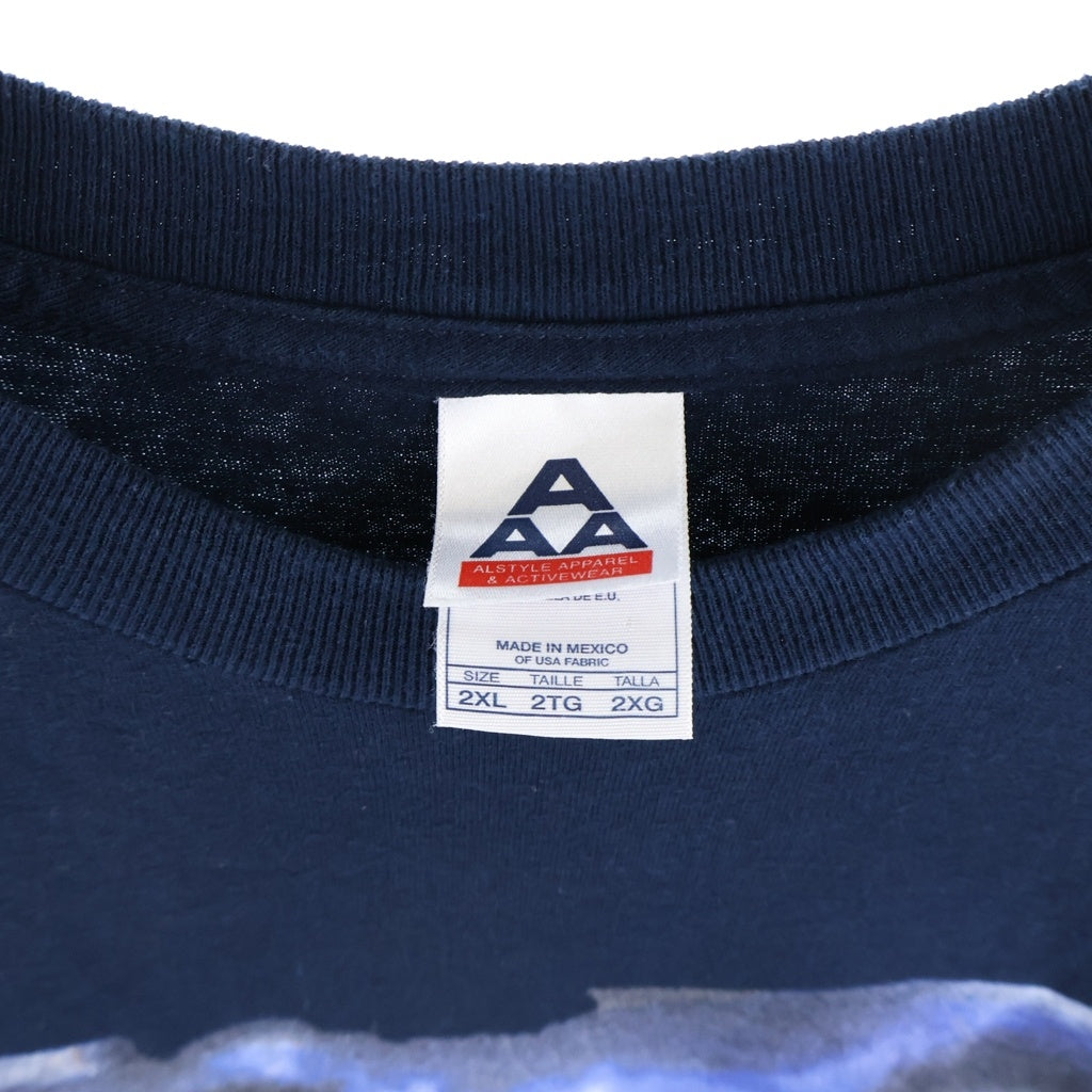 VINTAGE(ヴィンテージ) 90S DMX BRING YOUR WHOLE CREW L/S TEE プリント長袖Tシャツ カットソー ネイビー