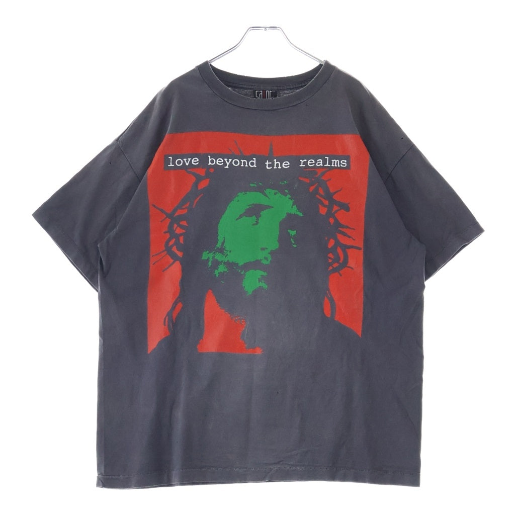 SAINT MICHAEL(セントマイケル) 24SS x Kosuke Kawamura Love Beyond S/S Tee コウスケカワムラ ラブビヨンド 両面プリント クルーネック 半袖Tシャツ グレー SM-YS8-0000-C23