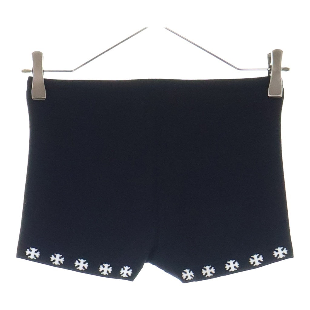 CHROME HEARTS(クロムハーツ) BOY SHORT DRAWSTRING CHプラス スクロールボロチップ バイカーショーツ ハーフパンツ ブラック レディース