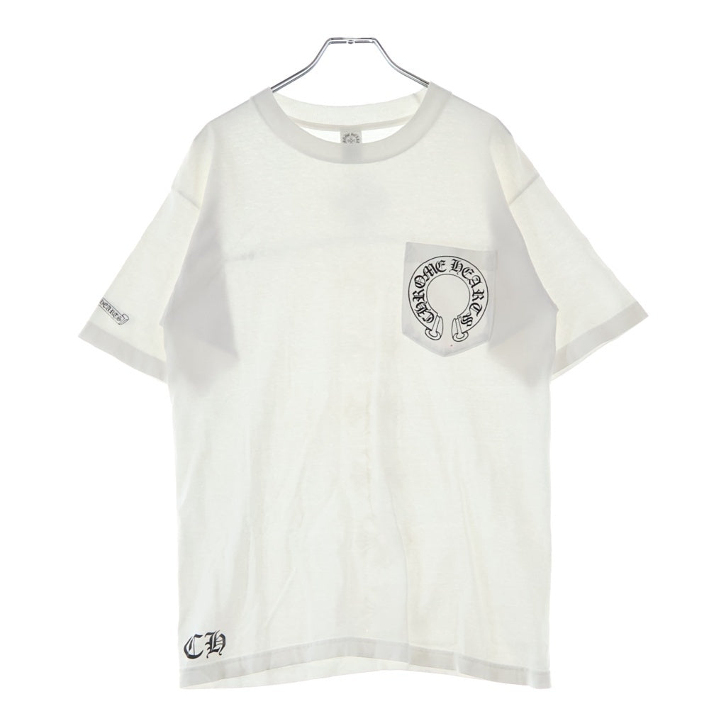 CHROME HEARTS(クロムハーツ) OLD CH T-SHIRT オールド ホースシュー CHプラスプリント 半袖Tシャツ ホワイト