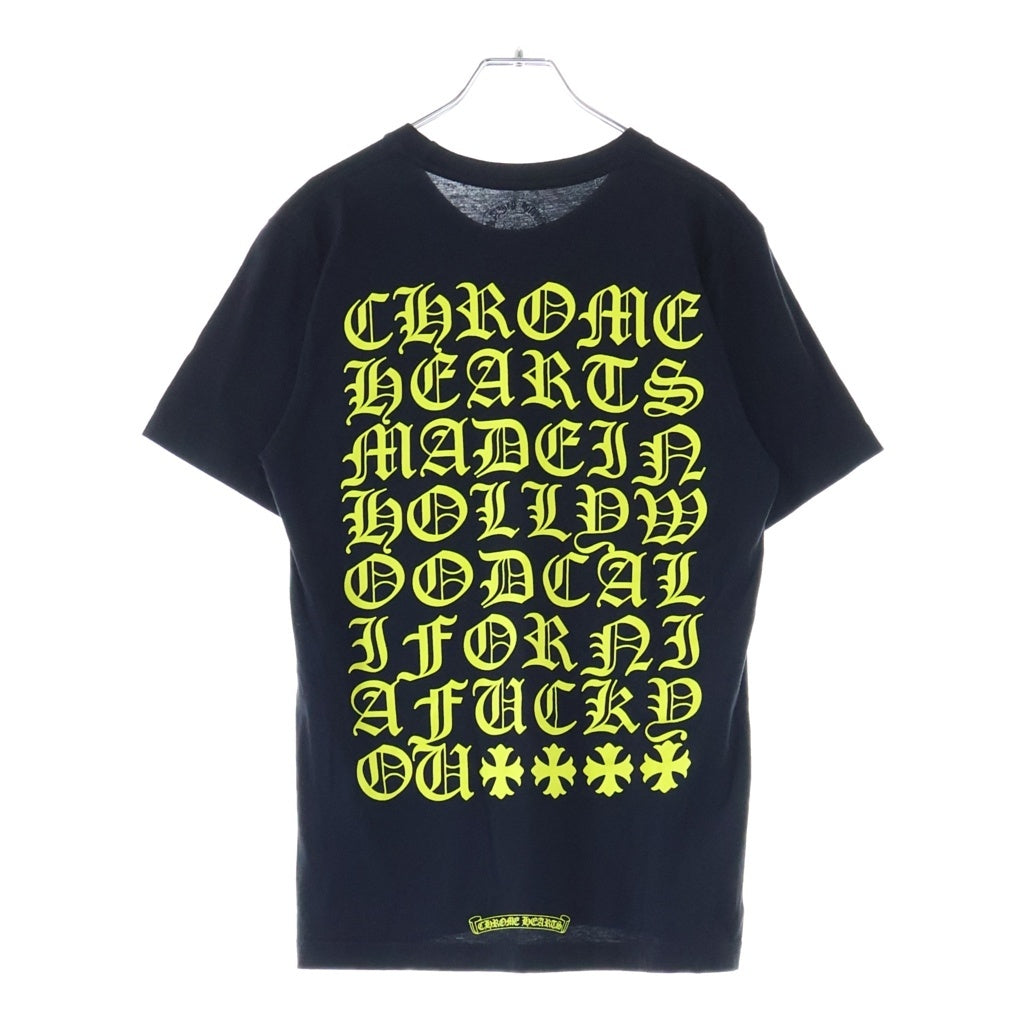 CHROME HEARTS(クロムハーツ) CH T-SHIRT バーティカルロゴ半袖Tシャツ ブラック/イエロー