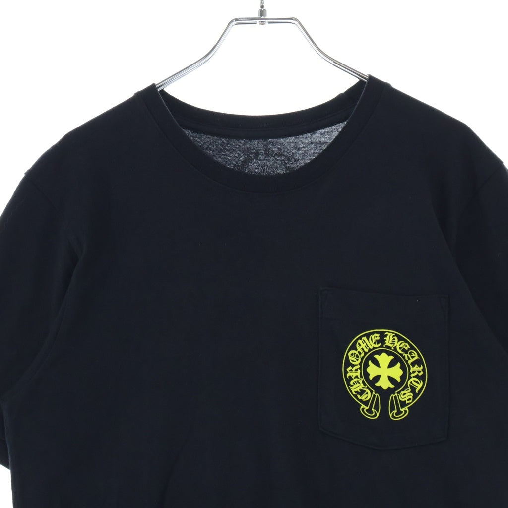 CHROME HEARTS(クロムハーツ) CH T-SHIRT バーティカルロゴ半袖Tシャツ ブラック/イエロー