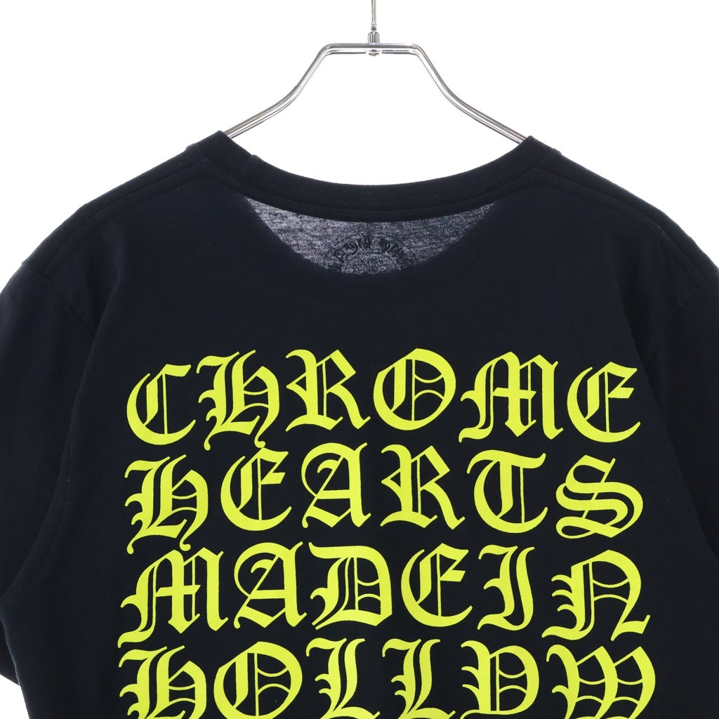 CHROME HEARTS(クロムハーツ) CH T-SHIRT バーティカルロゴ半袖Tシャツ ブラック/イエロー