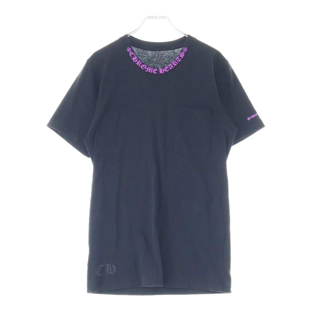 CHROME HEARTS(クロムハーツ) CH T-SHIRT ネックロゴ 半袖Tシャツ ブラック