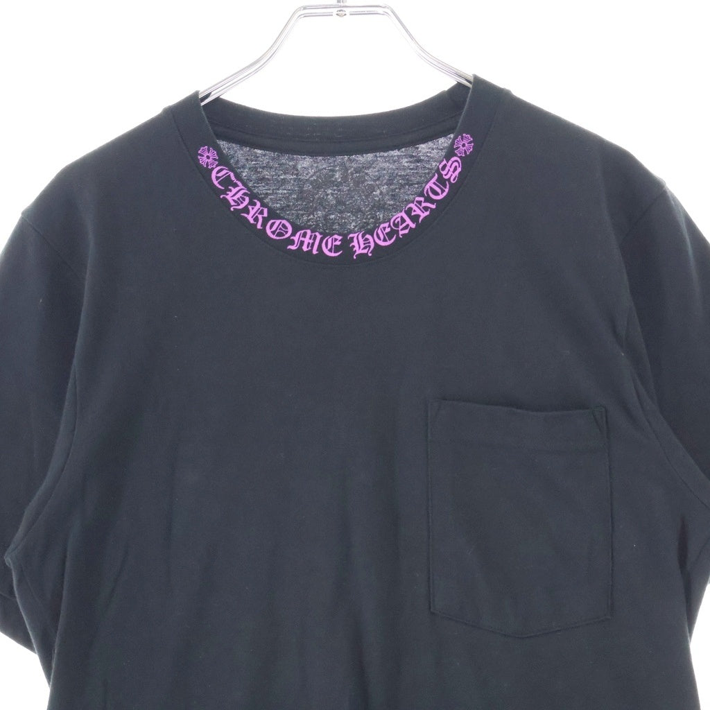CHROME HEARTS(クロムハーツ) CH T-SHIRT ネックロゴ 半袖Tシャツ ブラック