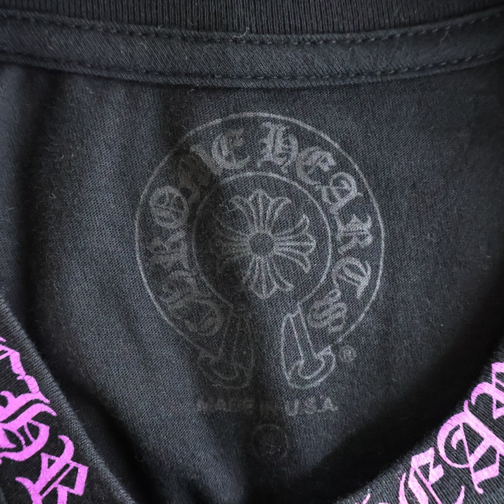 CHROME HEARTS(クロムハーツ) CH T-SHIRT ネックロゴ 半袖Tシャツ ブラック