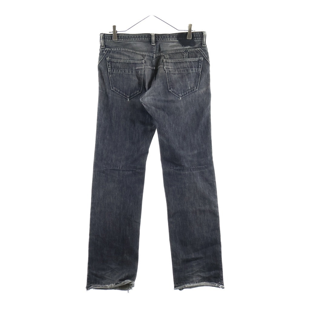 NUMBER (N)INE(ナンバーナイン) 07AW ARCHIVE ABOUT A BOY DENIM PANTS アーカイブ ハート涙パッチ音符デニム ジーンズ ブラック F07-NNP001A