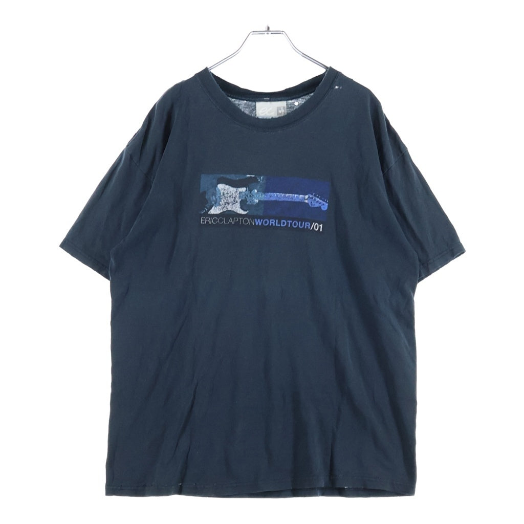VINTAGE(ヴィンテージ) 00S ERIC CLAPTON WORLD TOUR GUITER GRAPHIC S/S TEE エリック クランプトン ワールドワイドツアー ギタープリント半袖Tシャツ カットソー ネイビー