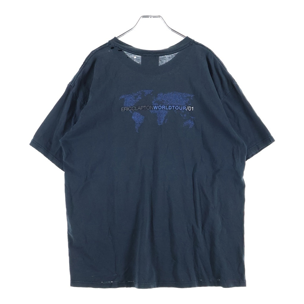 VINTAGE(ヴィンテージ) 00S ERIC CLAPTON WORLD TOUR GUITER GRAPHIC S/S TEE エリック クランプトン ワールドワイドツアー ギタープリント半袖Tシャツ カットソー ネイビー