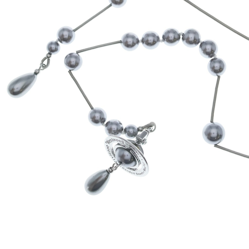 Vivienne Westwood(ヴィヴィアンウエストウッド) BROKEN PEARL LONG NECKLACE ブロークン パール ネックレス パープル レディース