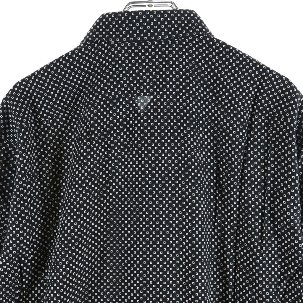 CELINE(セリーヌ) Hedi Period Rayon Shirt 総柄レーヨン 長袖シャツ ブラック 20FC5359I