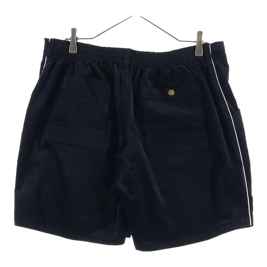 NO BRAND(ノーブランド) Ocean Pacific(オーシャンパシフィック) BerBerJin Velours Piping Short ベルベルジン別注 ベロアショーツ ハーフパンツ ブラック OpSP25233