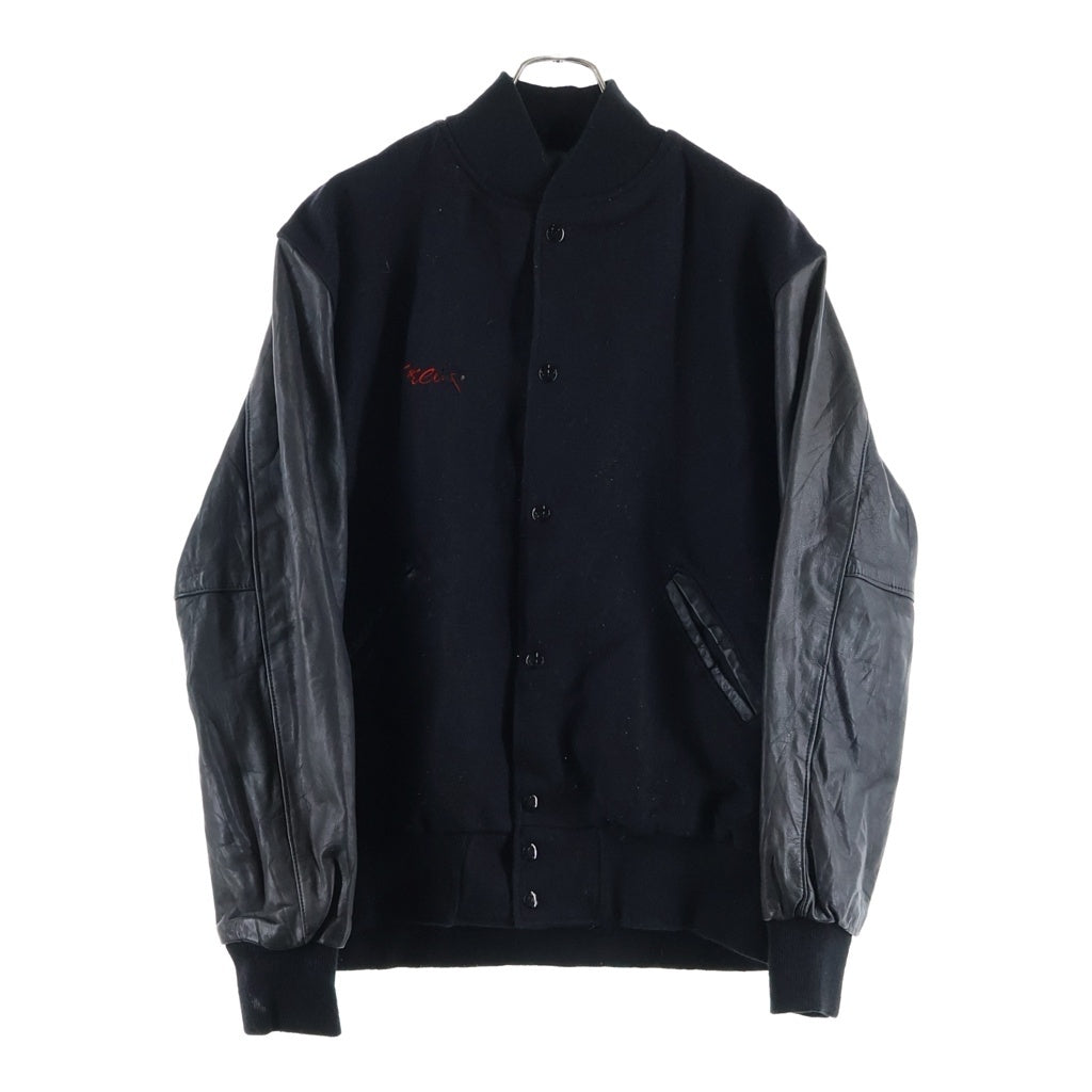 VINTAGE(ヴィンテージ) 90S Holloway Stadium Jacket ホロウェイ レザー切替 ウールスタジアムジャケット スタジャン ブラック