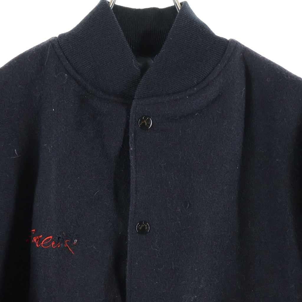 VINTAGE(ヴィンテージ) 90S Holloway Stadium Jacket ホロウェイ レザー切替 ウールスタジアムジャケット スタジャン ブラック