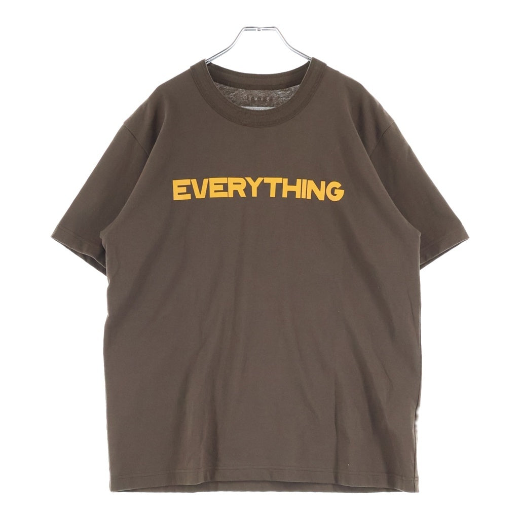 Sacai(サカイ) Logo Print Tee ロゴプリント 半袖Tシャツ カットソー ブラウン 23-0644S