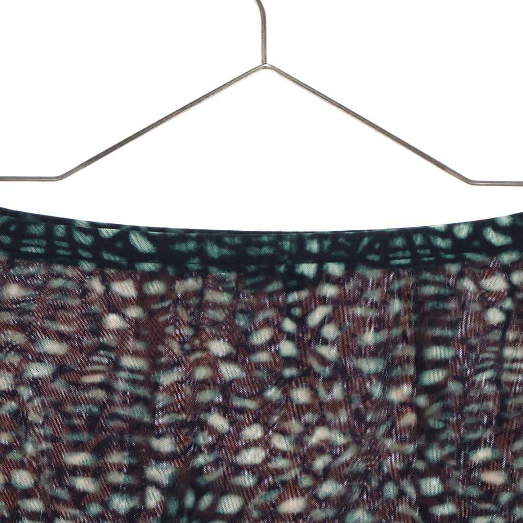 DRIES VAN NOTEN(ドリスヴァンノッテン) HOMOA SHORT PR 1619WK.SKIRT レイヤードメッシュ スカート 総柄 グリーン/ピンク レディース