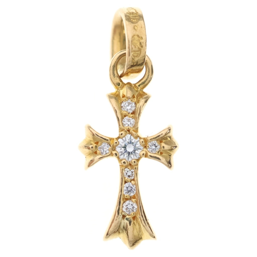 CHROME HEARTS(クロムハーツ) 22K CRS BBYFAT P/DIA ベイビーファットクロス PAVEダイヤ ペンダントトップ ゴールド BCA035