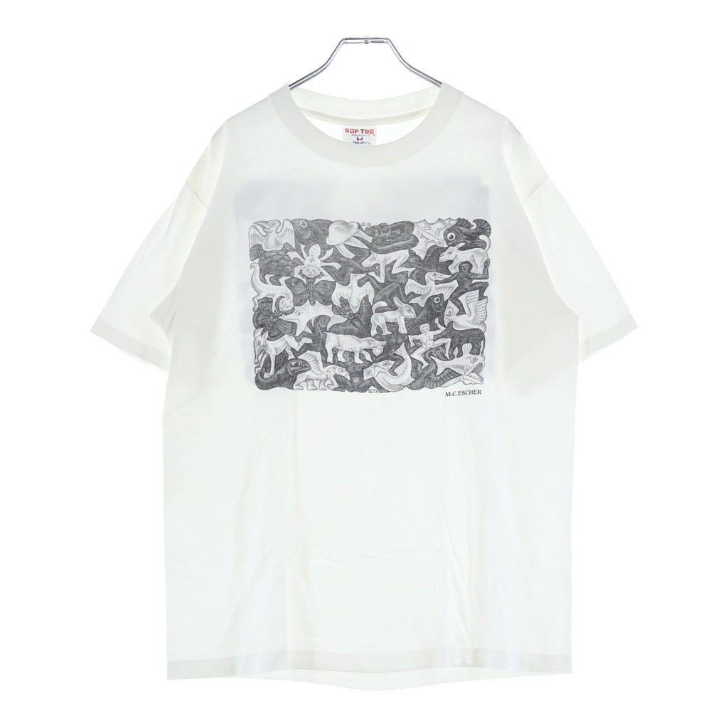 VINTAGE(ヴィンテージ) 90S M.C.ESCHER MOSAIC PRINT S/S TEE マウリッツ エッシャー モザイクプリント半袖Tシャツ カットソー ホワイト