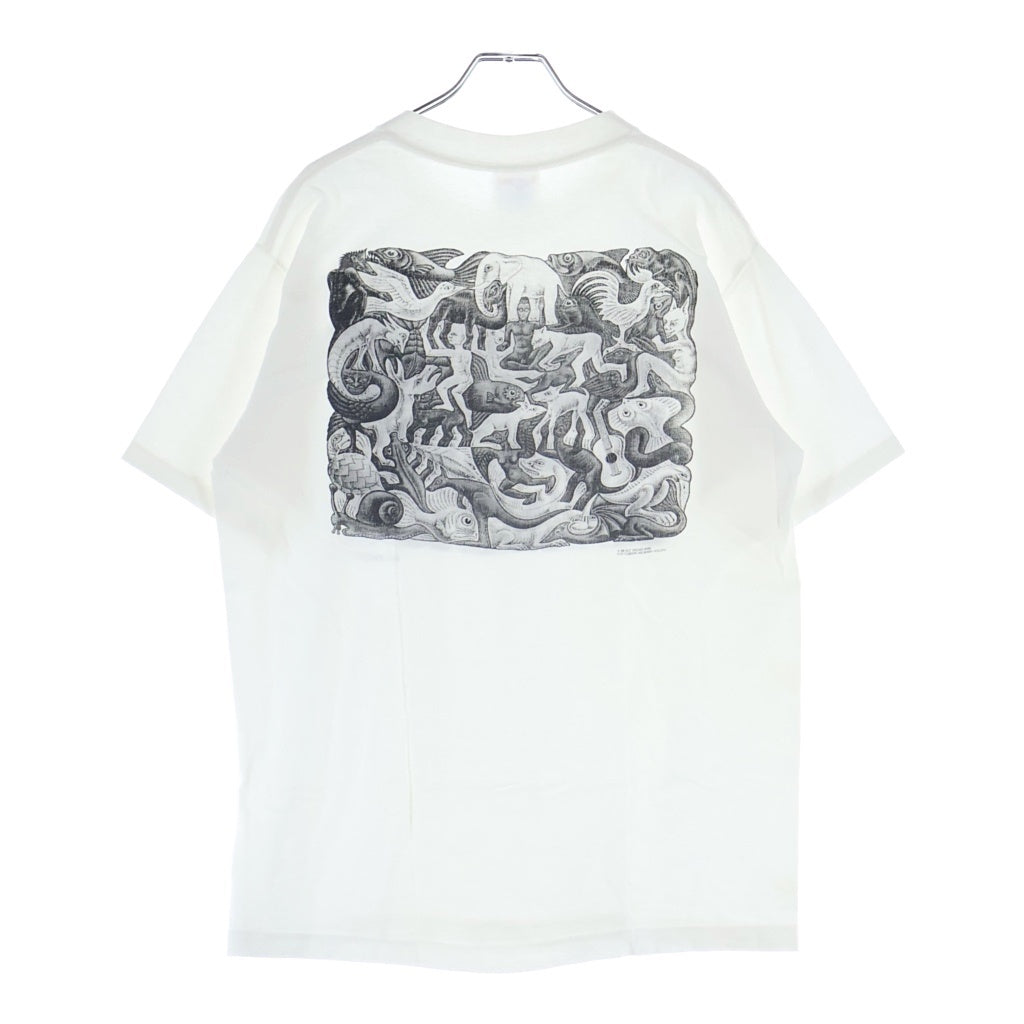 VINTAGE(ヴィンテージ) 90S M.C.ESCHER MOSAIC PRINT S/S TEE マウリッツ エッシャー モザイクプリント半袖Tシャツ カットソー ホワイト