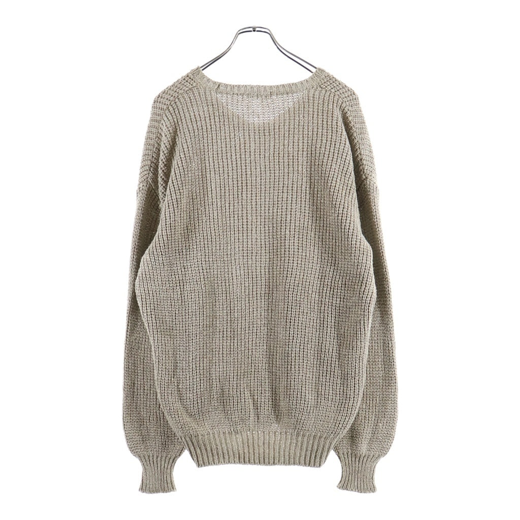 COMME des GARCONS HOMME(コムデギャルソンオム) 80s Archive デカオム Vネック ローゲージニット セーター ベージュ