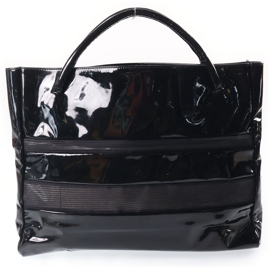 COMME des GARCONS(コムデギャルソン) 90S ENAMEL HAND BAG エナメル ハンド トートバッグ ブラック