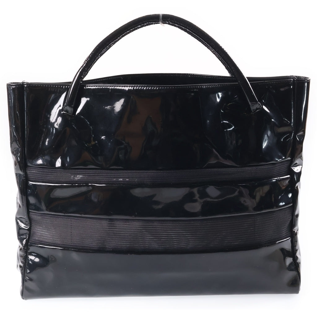 COMME des GARCONS(コムデギャルソン) 90S ENAMEL HAND BAG エナメル ハンド トートバッグ ブラック