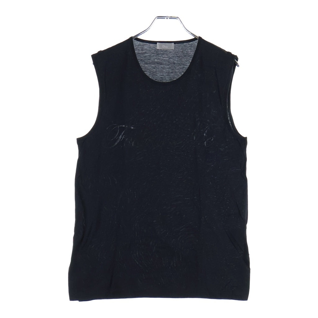 Dior HOMME(ディオールオム) 03SS Archive エディ期 FOLLOW ME ノースリーブ カットソー ブラック 3EH3071496