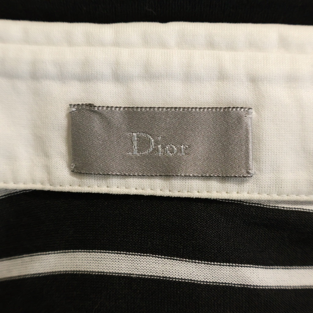 Dior HOMME(ディオールオム) 03SS Archive エディ期 半袖ポロシャツ カットソー ブラック/ホワイト 3EH3063408