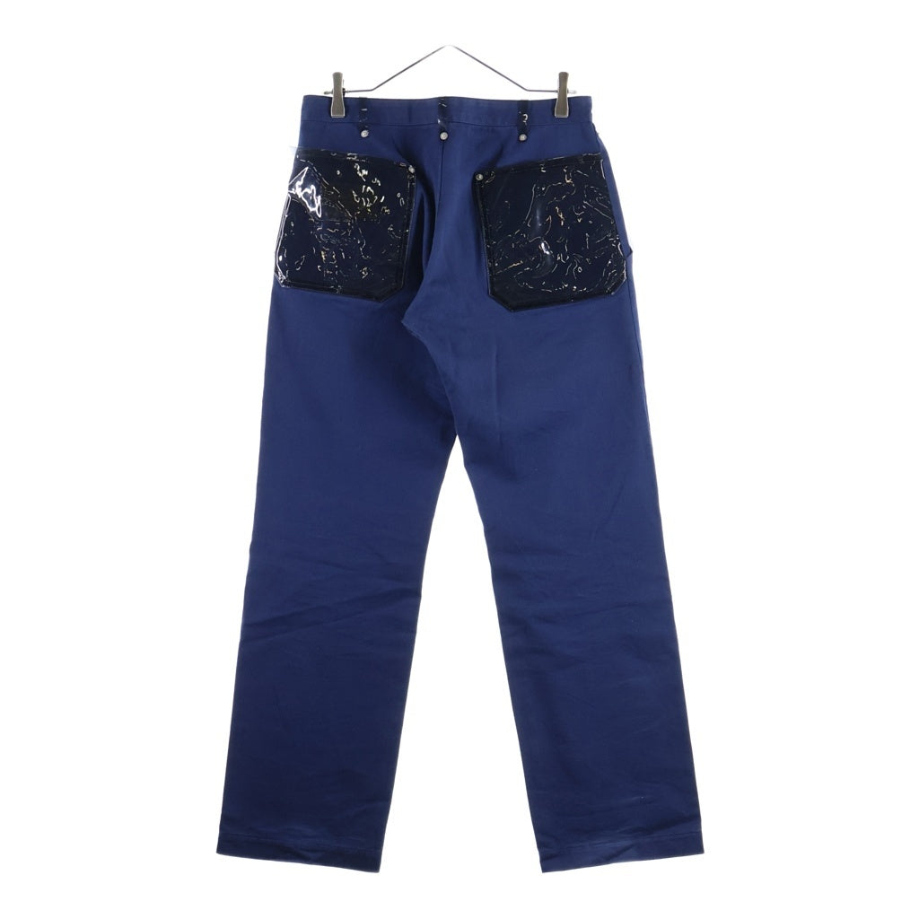 UNDERCOVER(アンダーカバー) 02AW Archive 魔女期 Docking Pants ドッキング ビニル パンツ 切り替え ネイビー M222