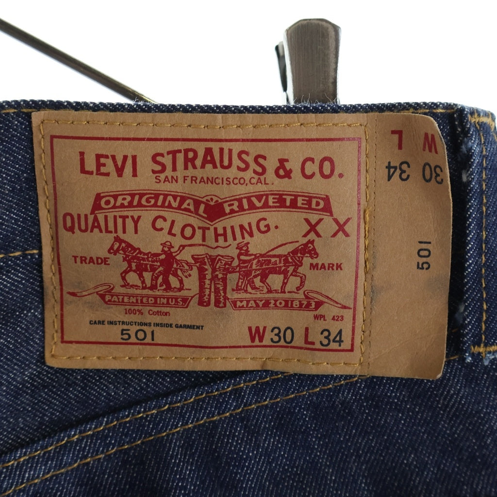 Levi's(リーバイス) 00s 501 Replica 71年モデル レプリカ スモールe 不均等V ボタン裏無 ボタンフライ 復刻 デニムパンツ インディゴ