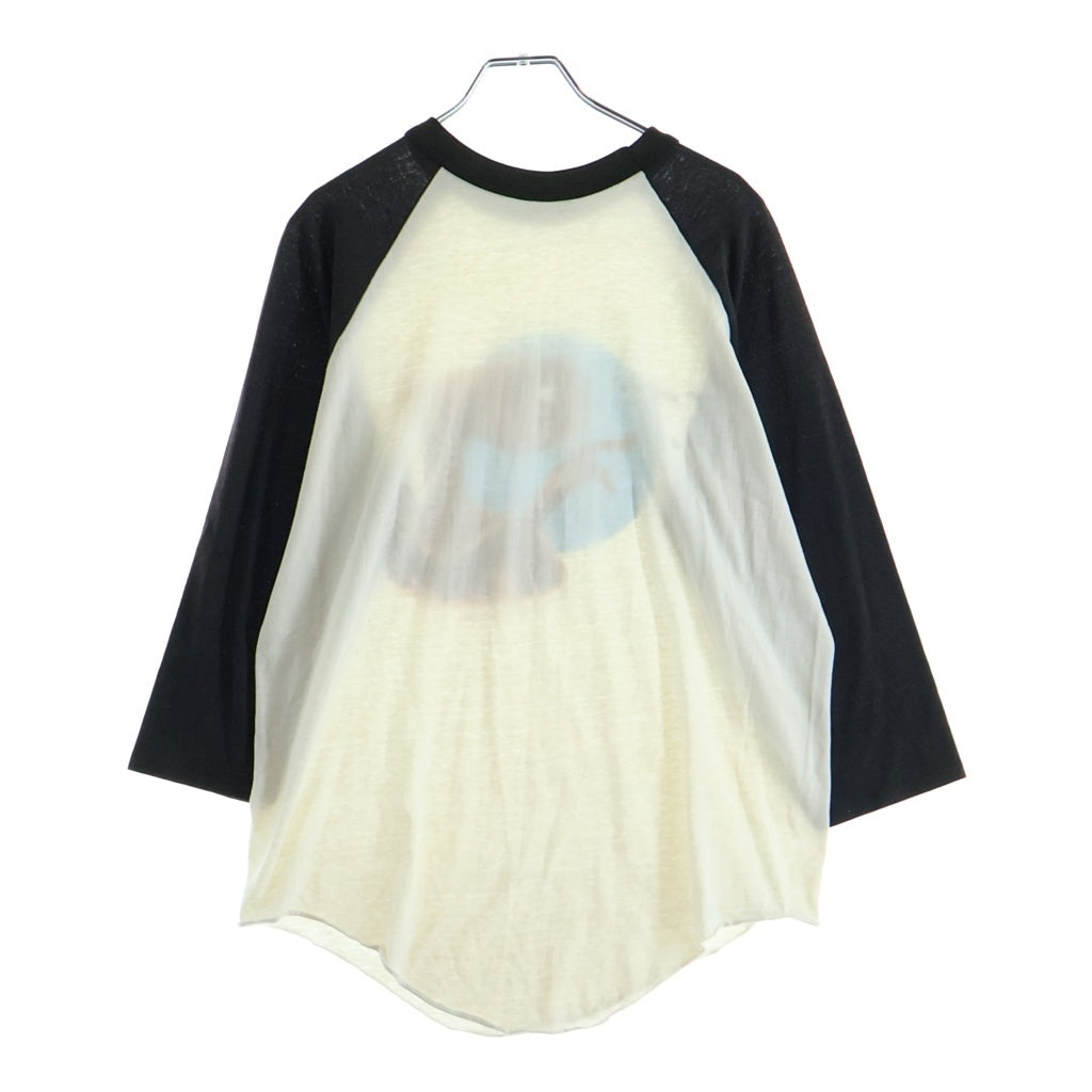 VINTAGE(ヴィンテージ) 80s E.T. MOVIE TEE イーティー ムービー 映画 半袖Tシャツ 七分袖 カットソー ラグラン ホワイト/ブラウン