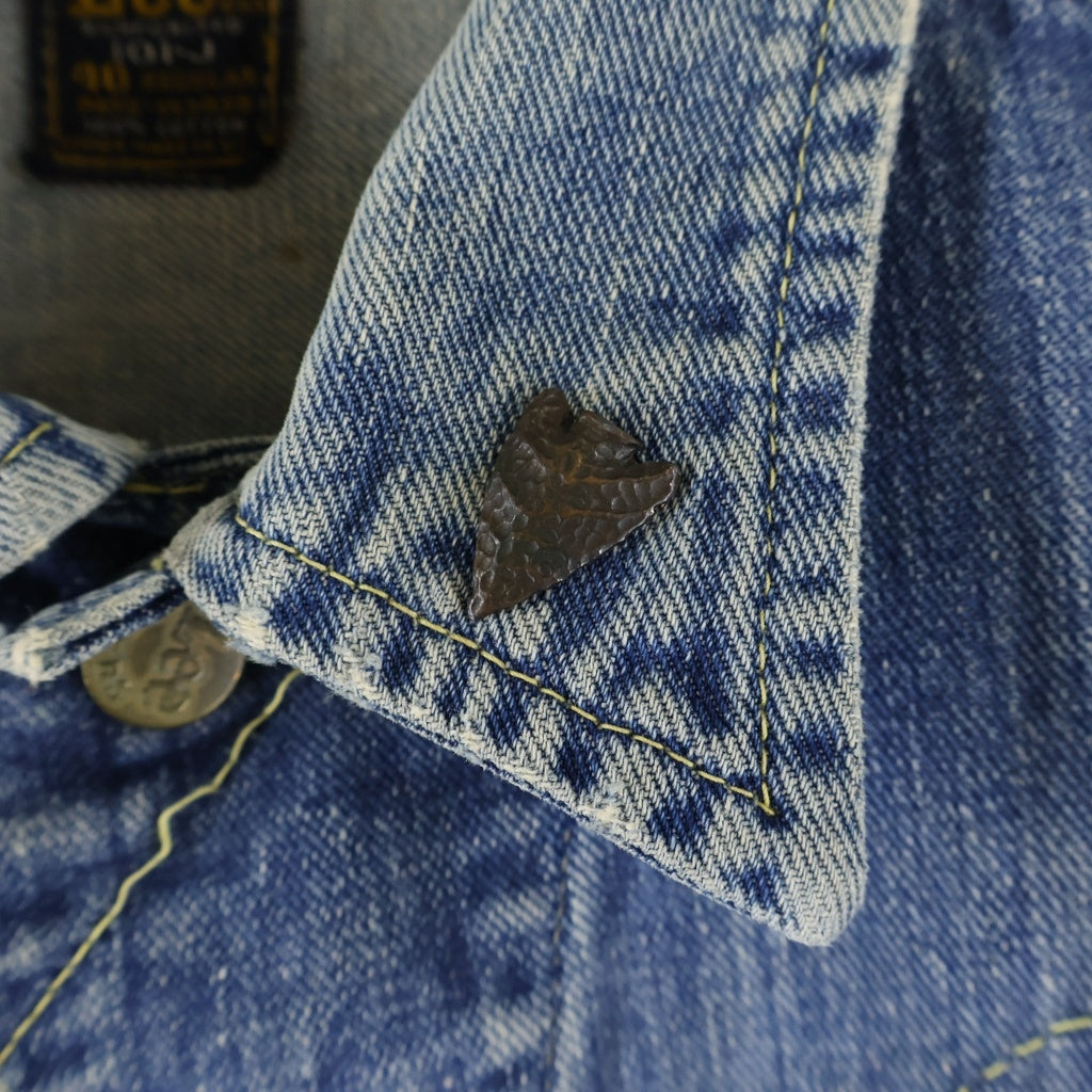 LEE(リー) 60S-70S USA製 四角黒タグ 刺繍 バックデザイン デニムジャケット インディゴ 101‐J